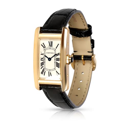 cartier w2601556|Cartier Tank Americaine 18kt Yellow Gold Ladies Watch W2601556.